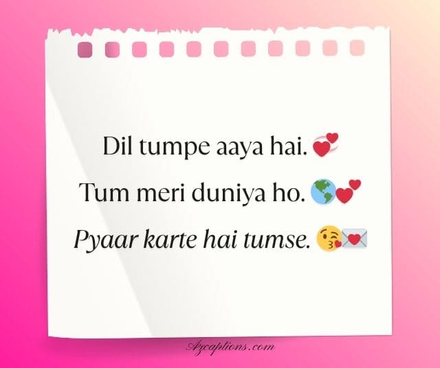 Love Captions in Hindi
