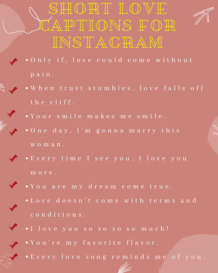 Short Instagram Caption For Love Rectangle Circle