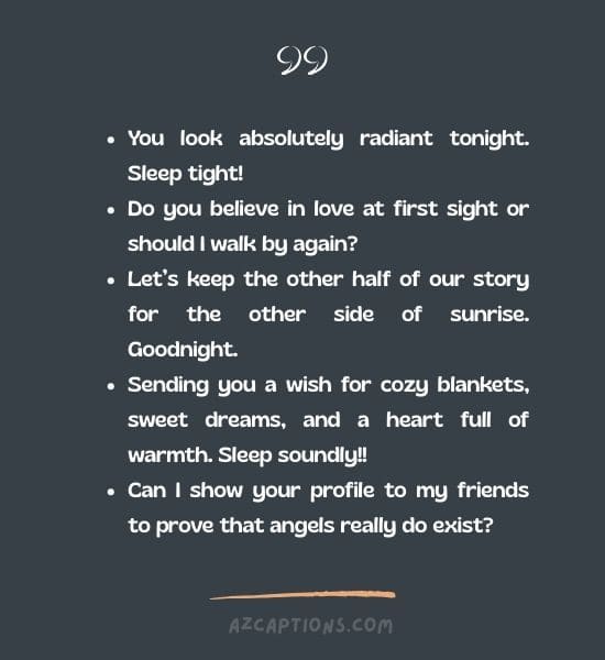 Night Flirting Lines