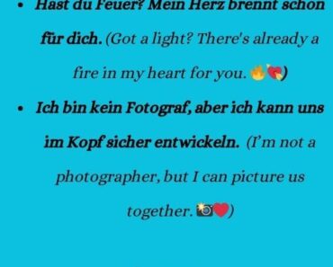 German Pick Up Lines Funny and Cheesy