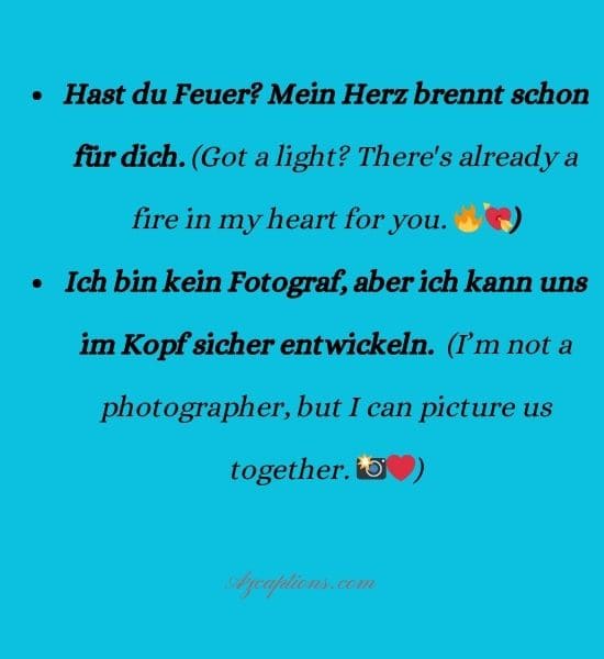 German Pick Up Lines Funny and Cheesy