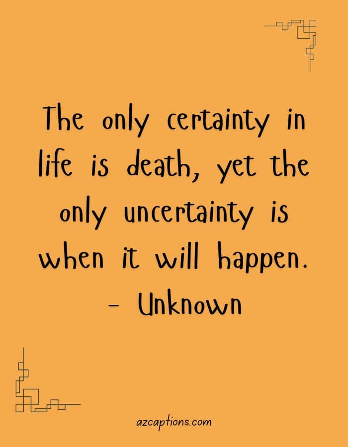 Quote between life and death