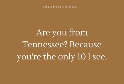 are you from tennessee because you're the only ten i see jokes