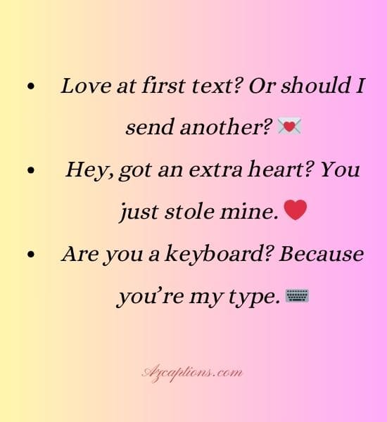 Pick Up Lines for Crush Over Text