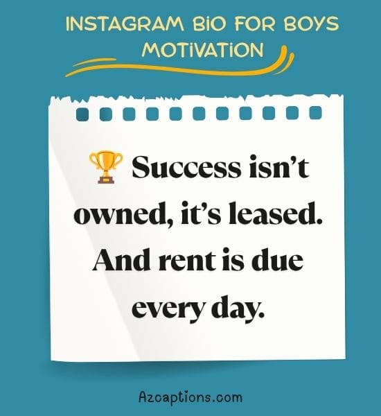 Instagram Bio for Boys Motivation