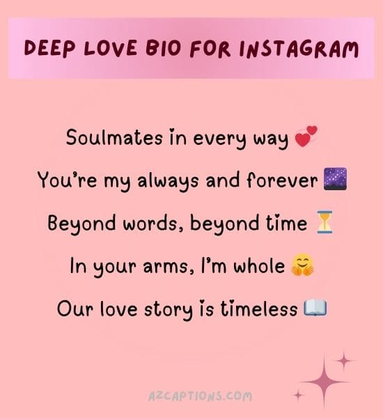 Deep Love Bio for Instagram