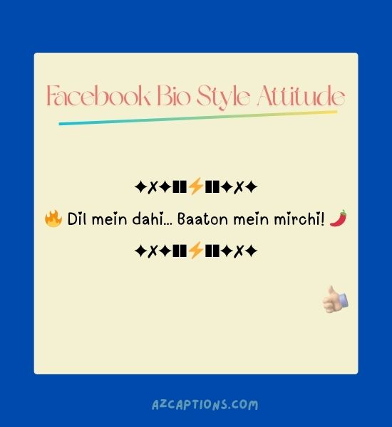Facebook Bio Style Attitude