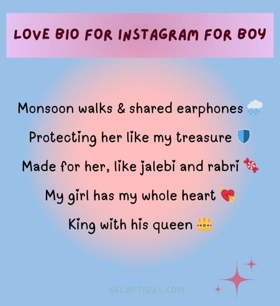 Love Bio for Instagram For Boy