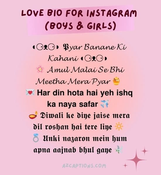 Love Bio for Instagram For Boys & Girls