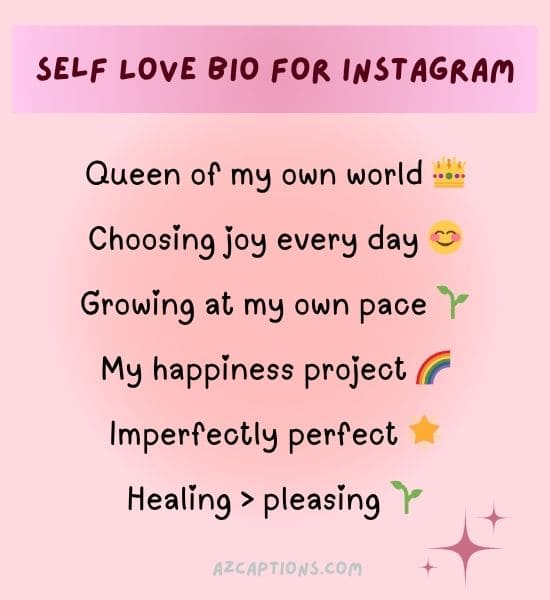 Self Love Bio for Instagram