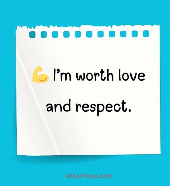 Self Worth Captions for Instagram