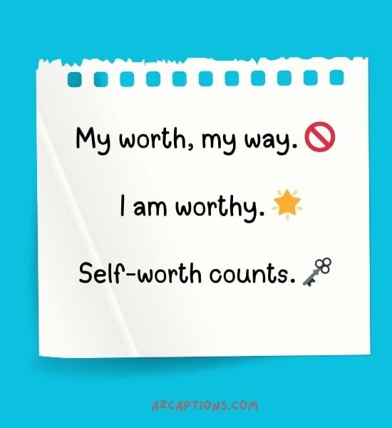Short Self Worth Captions