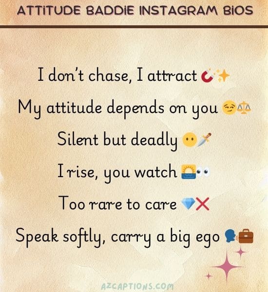 Attitude Baddie Instagram Bios
