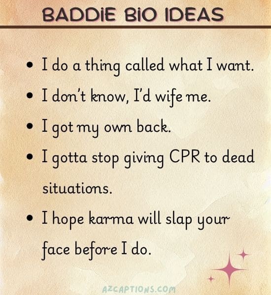 Baddie Bio Ideas copy and paste