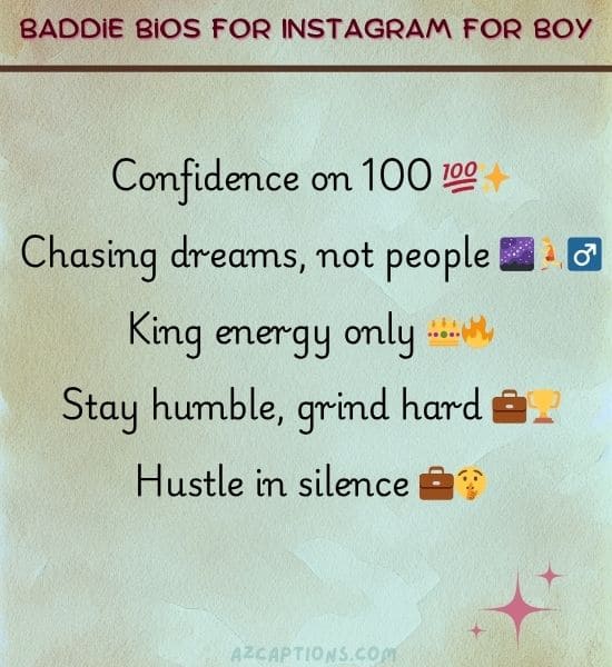 Baddie Bios for Instagram for Boy