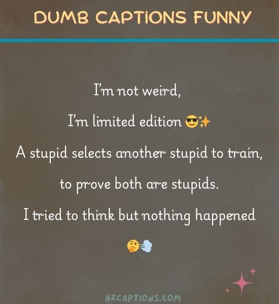 Dumb Captions for Instagram Funny