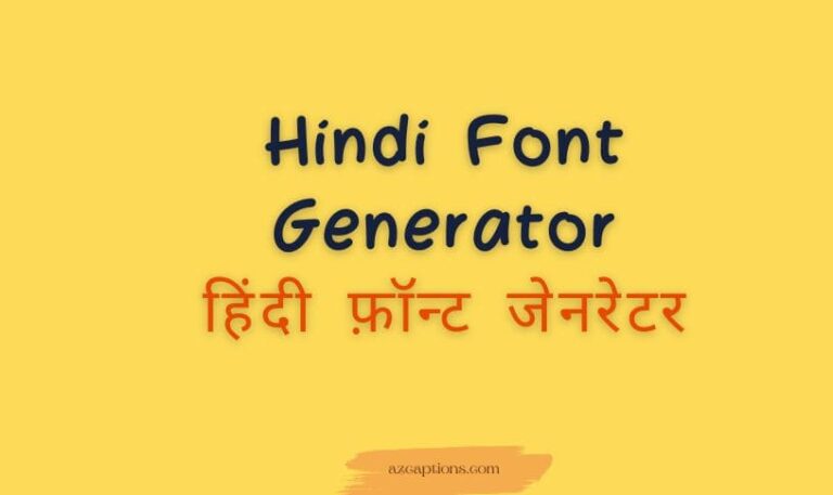 Hindi Font Generator -Azcaptions