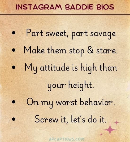 Instagram Baddie Bios