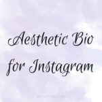 Aesthetic Bio for Instagram