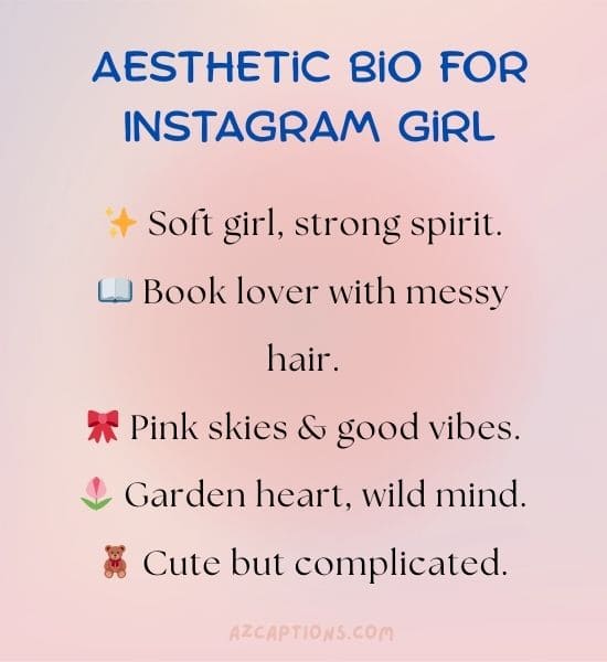 Aesthetic Bio for Instagram Girl