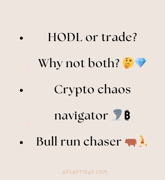 Crypto Trader Bio for Instagram