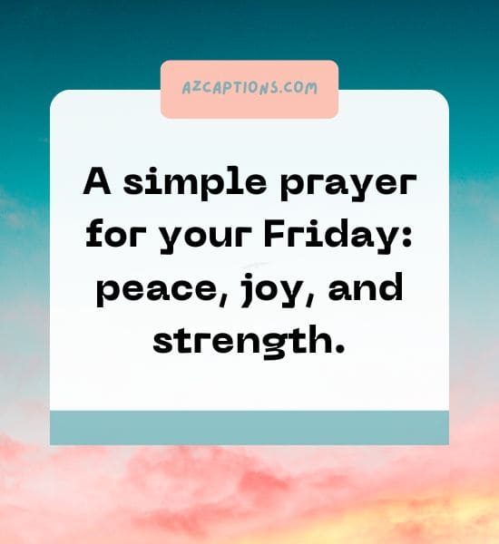 Short Friday Blessings