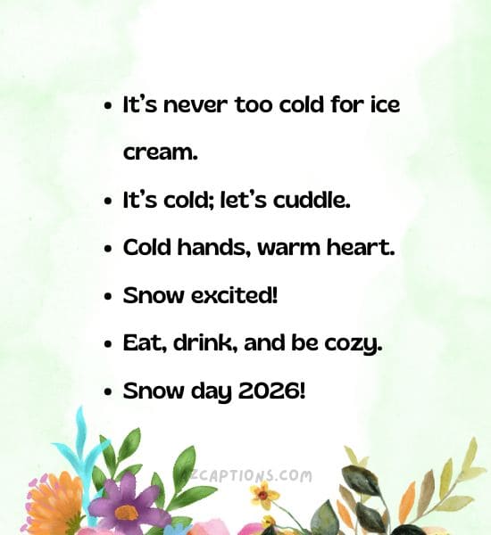 Winter Captions For Instagram
