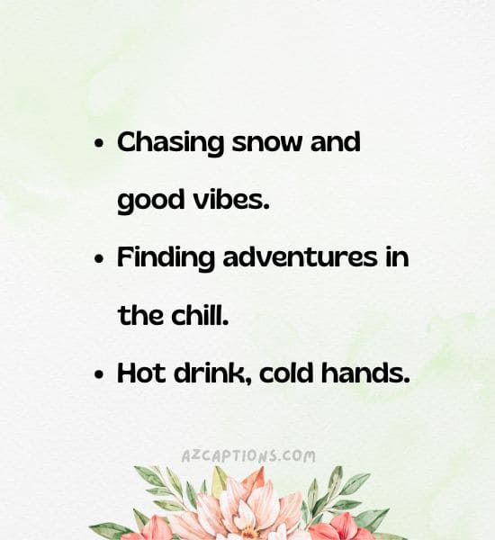 Winter Captions for Instagram for Boy
