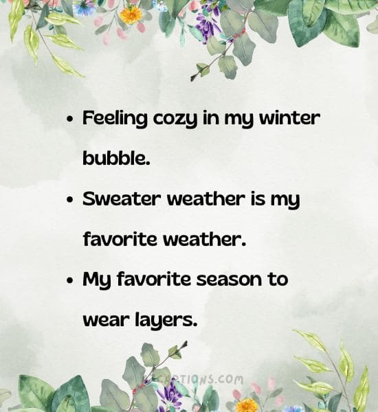 Winter Instagram Captions for Girl