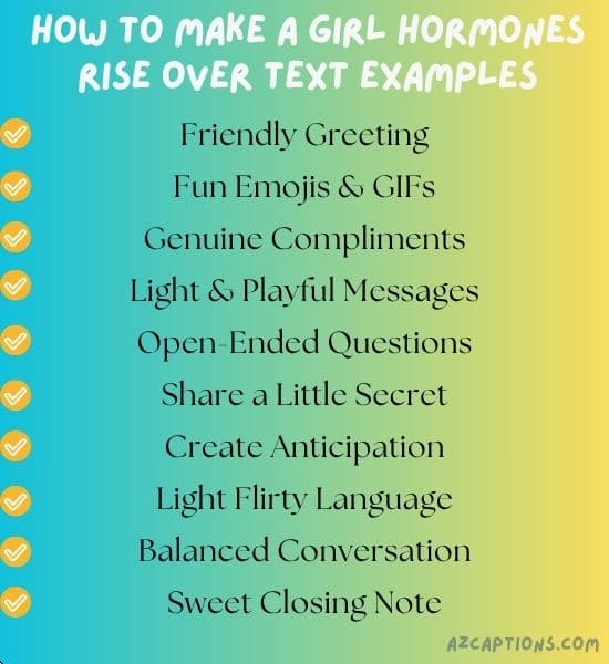 How to make a girl hormones rise over text examples