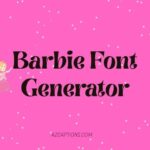 Barbie Font Generator