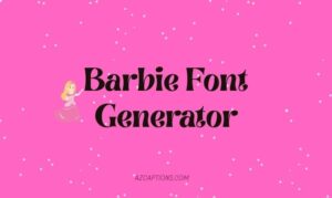 Barbie Font Generator