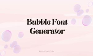Bubble Font Generator