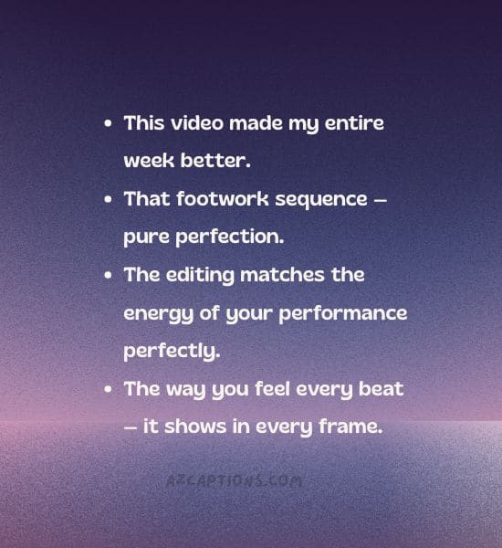 Comments for dance video
