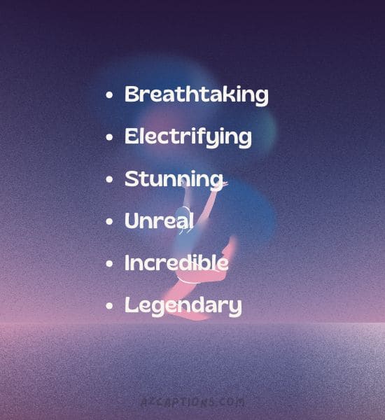 One word comments for dance performance