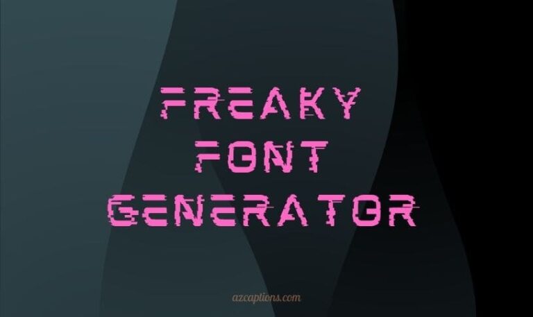 Freaky Font Generator