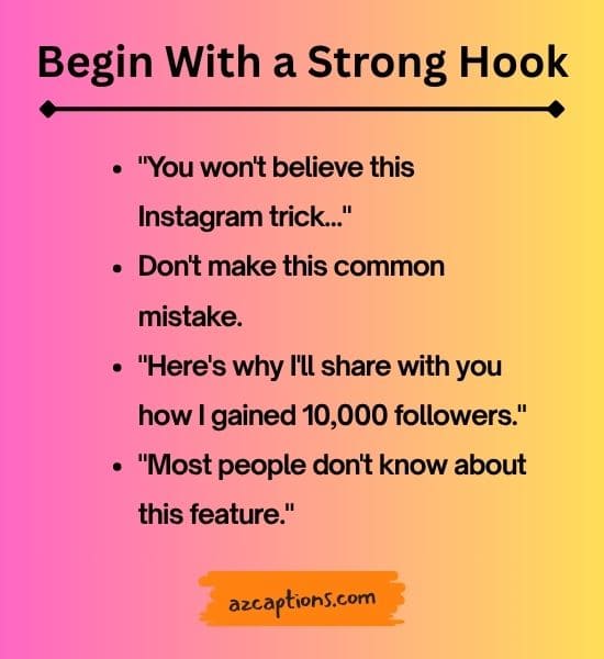 Begin With a Strong Hook