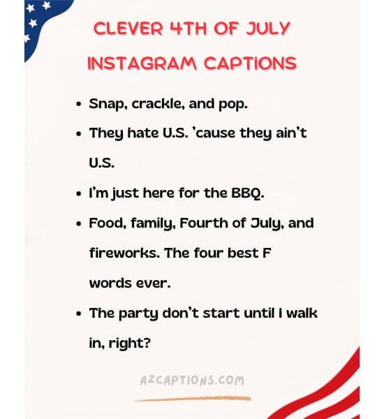 Clever 4th of July Instagram Captions